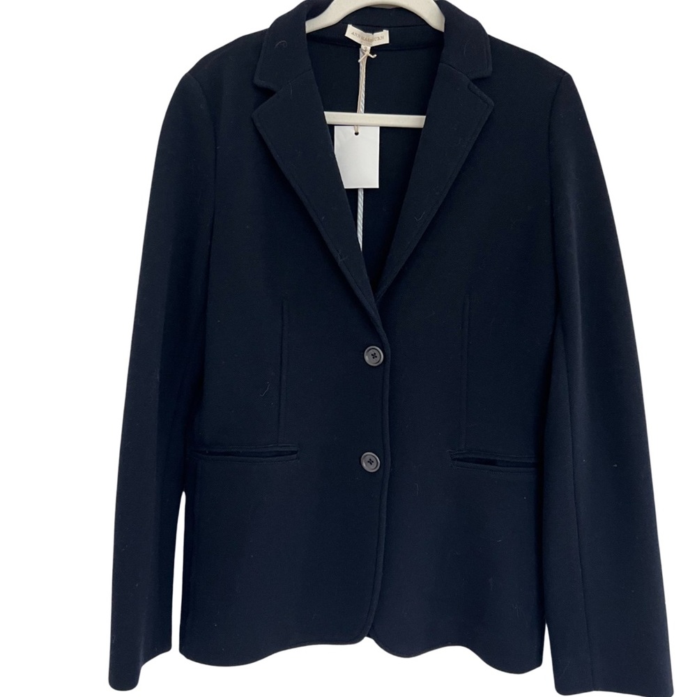 Ann Mashburn Taglia Oversized Blazer in Navy, 100% Wool, Size M